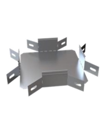 Ответвитель Х-образный горизонтальный 200x50 (0,7) ПожТехКабель (566-004) в Балашихе Аксессуары для лотков Pintop.ru