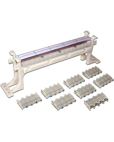 Панель кроссовая 110 типа, 32 пары, настенная, LANMASTER, кат.6, с модулями LANMASTER LAN-WS110-32FT/6 в Балашихе Кроссы оптические Pintop.ru