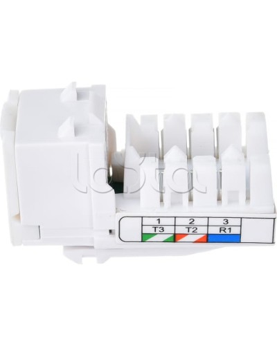 Механизм розетки телефонной (6 контактов) RJ-12 LK45 (Экопласт) (855600) в Балашихе Розетки компьютерные и телефонные Pintop.ru