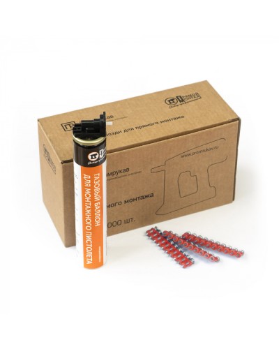 Комплект газовый баллон 165 мм и гвозди 3х16 мм (кованые) (1000 шт/уп) Промрукав (PR08.22647) в Балашихе Аксессуары для кабель-канала Pintop.ru