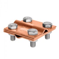 Зажим крестовидный прут-прут (3 пластины 57x57мм) Cu EKF PROxima (lp-55758-cu)
