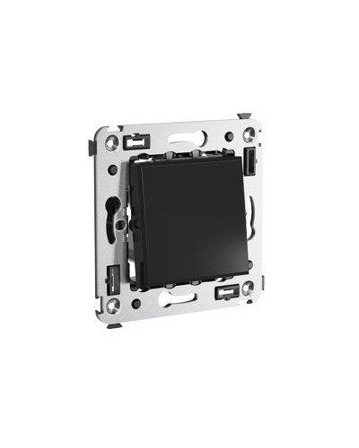 Выключатель одноклавишный в стену, Avanti, Черный квадрат DKC 4402103 в Балашихе Аксессуары для кабель-канала Pintop.ru