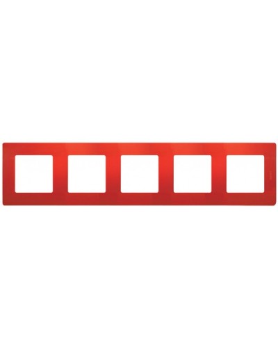 Рамка 5 постов Etika красный Legrand 672535 в Балашихе Аксессуары для кабель-канала Pintop.ru