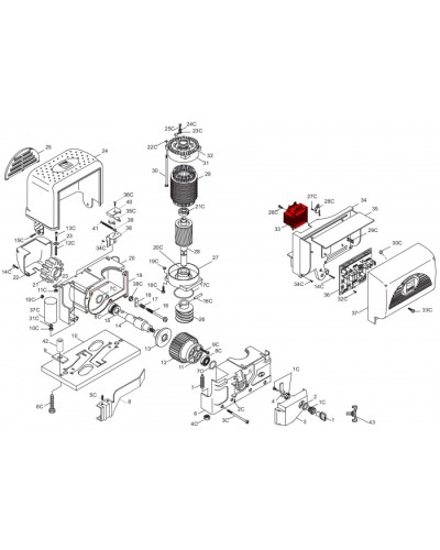 Корпус TWIN4 Came 119RIR312 в Балашихе Запчасти для шлагбаумов и автоматики Pintop.ru
