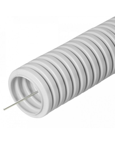 Труба гофрированная ПВХ сверхтяжелая 1100 Н серая с/з д40 (15м/960м уп/пал) Промрукав (PR.0140321) в Балашихе Труба гофрированная Pintop.ru
