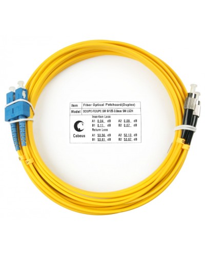 Шнур оптический duplex SC-FC 9/125 sm 7м LSZH Cabeus FOP(d)-9-SC-FC-7m в Балашихе Патч-корды оптические Pintop.ru