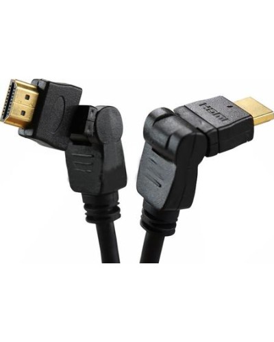 Шнур HDMI - HDMI gold 2 м с фильтрами угловой 360° (10шт/уп) REXANT 17-6204-3 в Балашихе Патч-корды и пигтейлы Pintop.ru