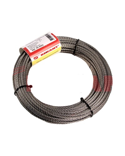 Трос нержавеющий d=3мм, моток 20 метров REXANT 09-5503 в Балашихе Крепежные изделия Pintop.ru