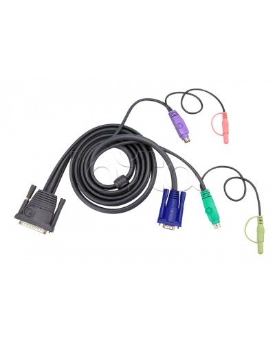 КВМ-кабель с интерфейсами передачи звука, PS/2, VGA (10м) ATEN 2L-1710P в Балашихе Видеоусилители, Модуляторы, Делители Pintop.ru