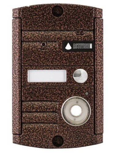 Видеопанель вызывная накладная цветная на 1 абонента Activision AVP-451 (PAL, медь) в Балашихе Вызывные видеопанели малоабонентные Pintop.ru