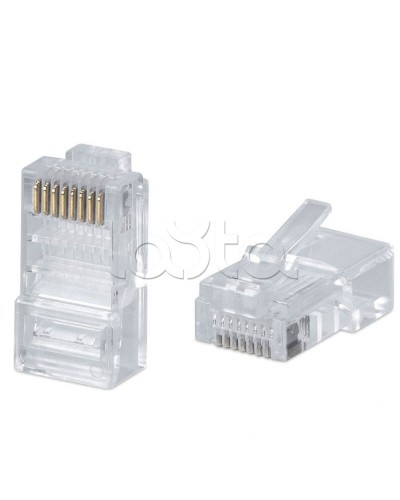Коннектор RJ-45 под витую пару, категория 5e, универсальный (для одножильного и многожильного кабеля) Cabeus 8P8C в Балашихе Коннекторы и разъемы Pintop.ru