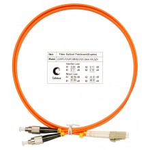 Шнур оптический duplex LC-FC 62,5/125 mm 1м LSZH Cabeus FOP-62-LC-FC-1m