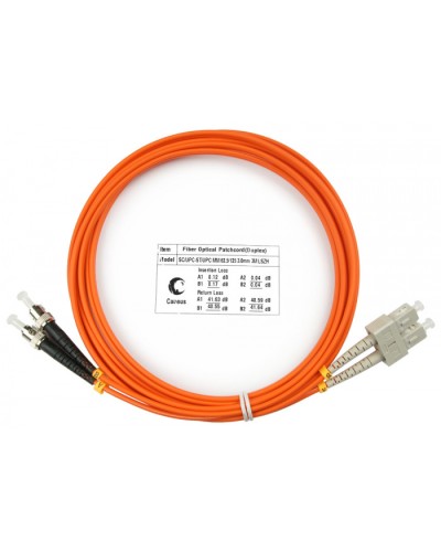Шнур оптический duplex SC-ST 62,5/125 mm 3м LSZH Cabeus FOP-62-SC-ST-3m в Балашихе Патч-корды оптические Pintop.ru