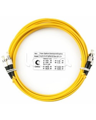 Шнур оптический SM 9/125 duplex LC/LC (10 м) Cabeus FOP(D)-9-LC-LC-10M в Балашихе Патч-корды оптические Pintop.ru