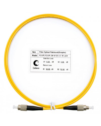 Шнур оптический simplex FC-FC 9/125 SM 1,5 м LSZH Cabeus FOP(s)-9-FC-FC-1,5M в Балашихе Патч-корды оптические Pintop.ru