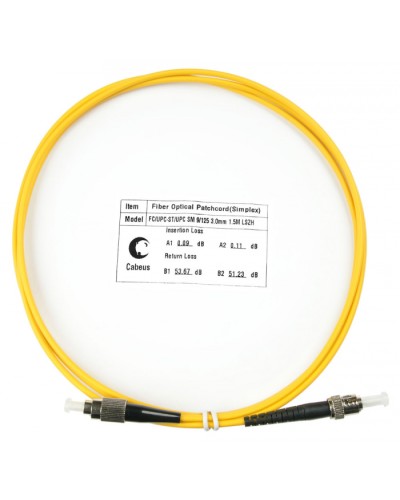 Шнур оптический simplex FC-ST 9/125 sm 1,5м LSZH Cabeus FOP(s)-9-FC-ST-1,5m в Балашихе Патч-корды оптические Pintop.ru