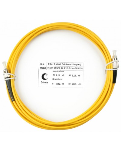 Шнур оптический simplex FC-ST 9/125 sm 5м LSZH Cabeus FOP(s)-9-FC-ST-5m в Балашихе Патч-корды оптические Pintop.ru