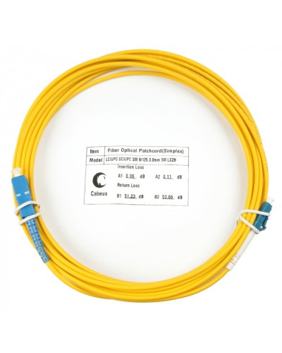 Шнур оптический simplex LC-SC 9/125 sm 7м LSZH Cabeus FOP(s)-9-LC-SC-7m в Балашихе Патч-корды оптические Pintop.ru