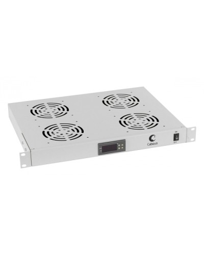 Панель вентиляционная с 4 вентиляторами с цифровым термодатчиком Cabeus JG03t в Балашихе Вентиляторные модули Pintop.ru