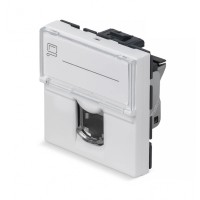 Модуль Keystone Jack RJ-45(8P8C), 180 градусов, категория 6, экранированная Cabeus (KJ-RJ45-Cat.6-SH-180T-FP-L-45)