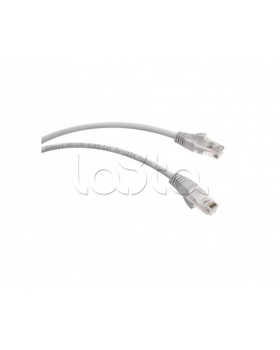 Патч-корд UTP, категория 5e, 0.5 м, LSZH, неэкранированный, серый Cabeus PC-UTP-RJ45-Cat.5e-0.5m-LSZH в Балашихе Патчкорды (медные) Pintop.ru
