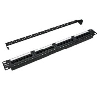 Патч-панель 19", 1U, 24xRJ45 Cabeus PL-24-Cat.5e-Dual IDC