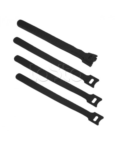 Хомут для кабеля, липучка с мягкой застежкой, 180x14 мм, черный (10 шт.) Cabeus CLAMP-180-BK в Балашихе Стяжки-хомуты Pintop.ru