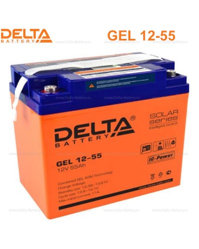 Аккумулятор свинцово-кислотный Delta GEL 12-55 в Балашихе Электротехническое оборудование Pintop.ru
