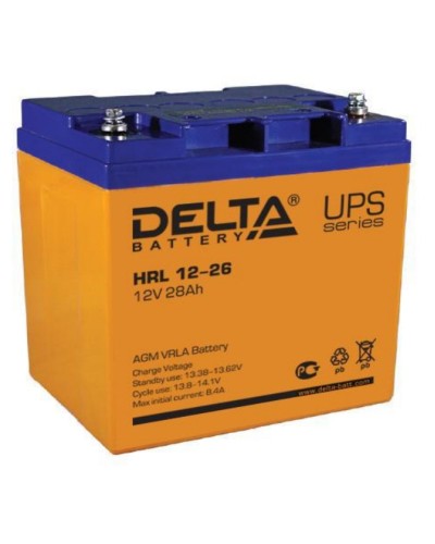 Аккумулятор свинцово-кислотный Delta HRL АКБ 12 - 26 в Балашихе Электротехническое оборудование Pintop.ru