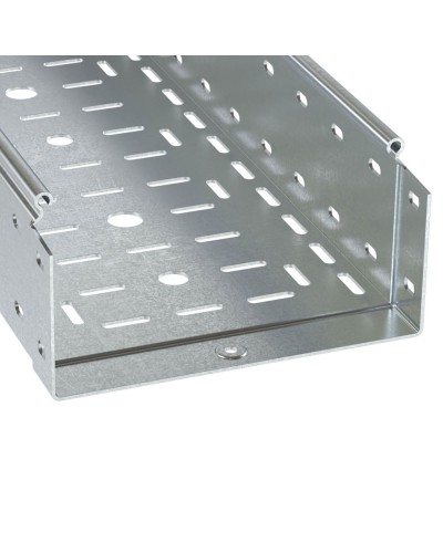 Лоток перфорированный 300х100 L 3000 толщ. 1,0 мм, цинк-ламельный DKC (3534410ZL) в Балашихе Кабельные лотки Pintop.ru