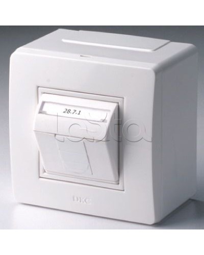 Коробка в сборе с 1 розеткой RJ45, кат.5е телефон / компьютер, коричневая розница DKC 10665B в Балашихе Распределительные коробки Pintop.ru