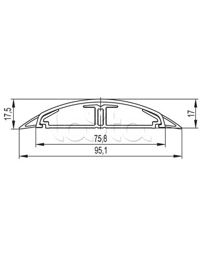 Кабель-канал 75x17 напольный CSP-F DKC 01331 в Балашихе Кабель-канал Pintop.ru