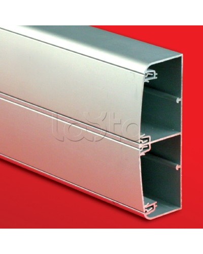 Кабель-канал алюминевый 140х50 (с 2 крышками), цвет серый металлик DKC (01499) в Балашихе Кабель-канал Pintop.ru