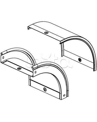 Крышка CD 90 на угол вертикальный внеш. 90° осн. 50 DKC 38240 в Балашихе Аксессуары для лотков Pintop.ru