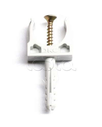 Держатель с защелкой и дюбелем, д.20 мм DKC 51320 в Балашихе Держатели, клипсы, скобы Pintop.ru