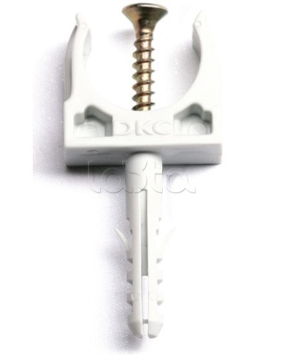 Держатель с защелкой и дюбелем, д.32 мм DKC 51332 в Балашихе Держатели, клипсы, скобы Pintop.ru