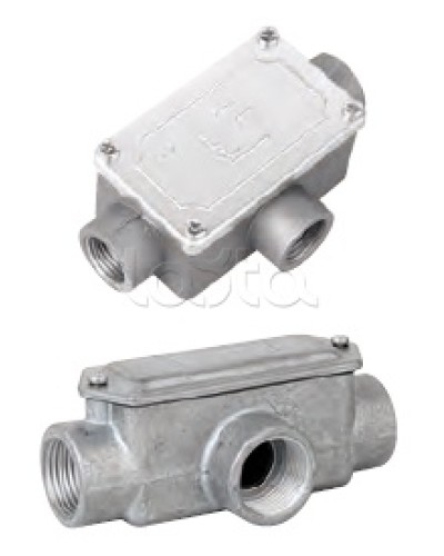 Коробка ответвительная алюминиевая, 3 ввода, М20х1,5 ,IP55, 118х67х42мм DKC 6330-20 в Балашихе Распределительные коробки Pintop.ru