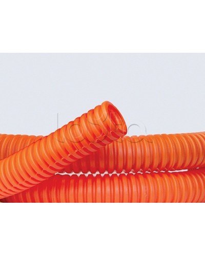 Труба ПНД гибкая гофр. д.20мм, лёгкая без протяжки, 100м, цвет оранжевый DKC 70920 в Балашихе Труба гофрированная Pintop.ru