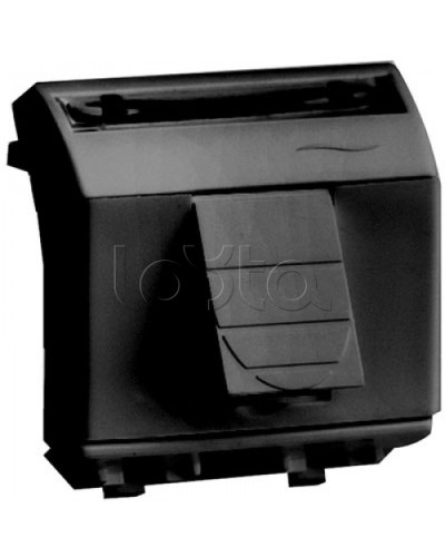 Компьютерная розетка RJ-45, кат.6A 8P8C, Hyperline, Dual IDC: 110&Krone Brava, черн., 2мод DKC 77679N в Балашихе Розетки компьютерные и телефонные Pintop.ru