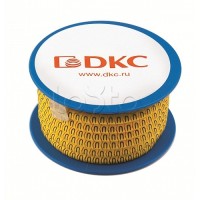 Колечко маркировочное T, 1,3-2,5мм. черное на желтом DKC AZO2TTBY