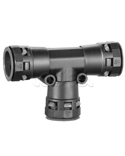 Тройник DN 17/17/17 мм, полиамид, цвет черный DKC PAT17N в Балашихе Повороты, муфты, тройники Pintop.ru