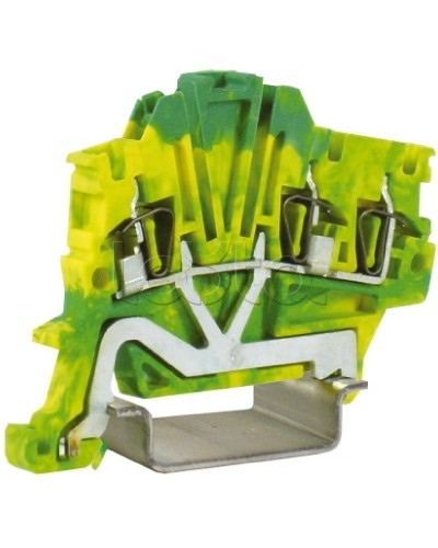 Зажим для заземления, 1 ввод/2 вывода, 1,5 кв.мм желто-зеленый DKC ZHT410 в Балашихе Держатели, клипсы, скобы Pintop.ru