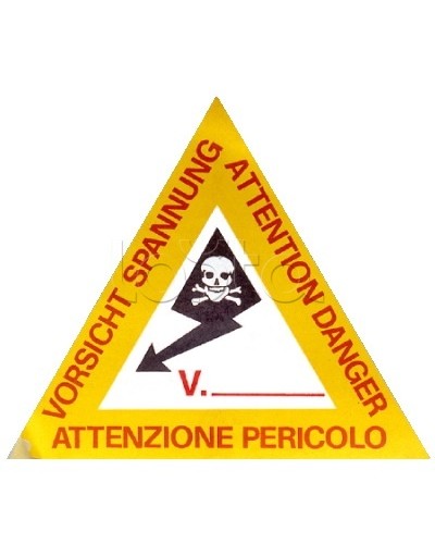 Предупреждающая табличка 120мм DKC ZTA002 в Балашихе Аксессуары для лотков Pintop.ru