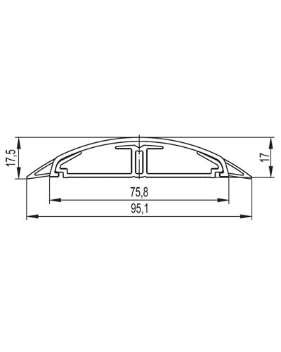 Кабель-канал напольный CSP-F 75x17 мм DKC 01332 в Балашихе Кабель-канал Pintop.ru