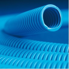 Труба ППЛ гибкая гофр. д.16мм, тяжёлая без протяжки, 100м, цвет синий DKC 10516