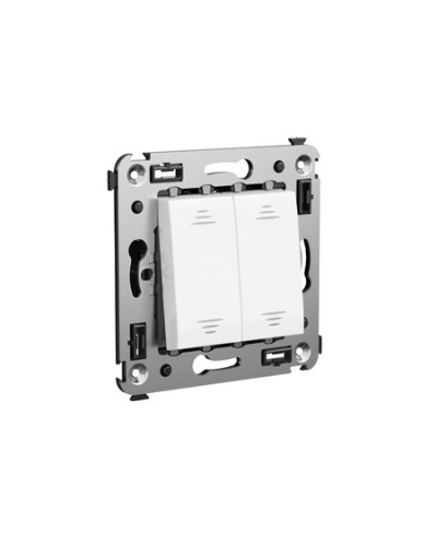 Выключатель двухклавишный в стену, Avanti, Белое облако DKC 4400104 в Балашихе Аксессуары для стоек и шкафов Pintop.ru