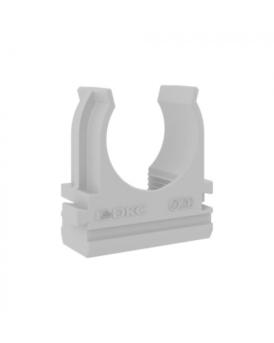Держатель-клипса быстрого монтажа, для крепления труб, ф20мм, пластик, RAL 7035 DKC 51020M в Балашихе Держатели, клипсы, скобы Pintop.ru