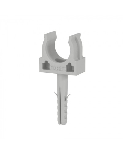 Держатель с защёлкой и дюбелем, в комплекте с винтом розница D16 (100 шт/уп) DKC (51316R) в Балашихе Держатели, клипсы, скобы Pintop.ru