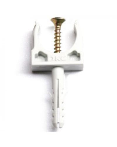 Держатель с защелкой и дюбелем, д.25 мм DKC 51325R5 в Балашихе Держатели, клипсы, скобы Pintop.ru