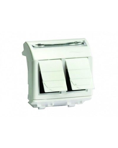 Комп.роз. RJ45 кат.6 (2 разъема 8P8C, Hyperline) Brava, белая, 2М DKC (76452B) в Балашихе Розетки компьютерные и телефонные Pintop.ru